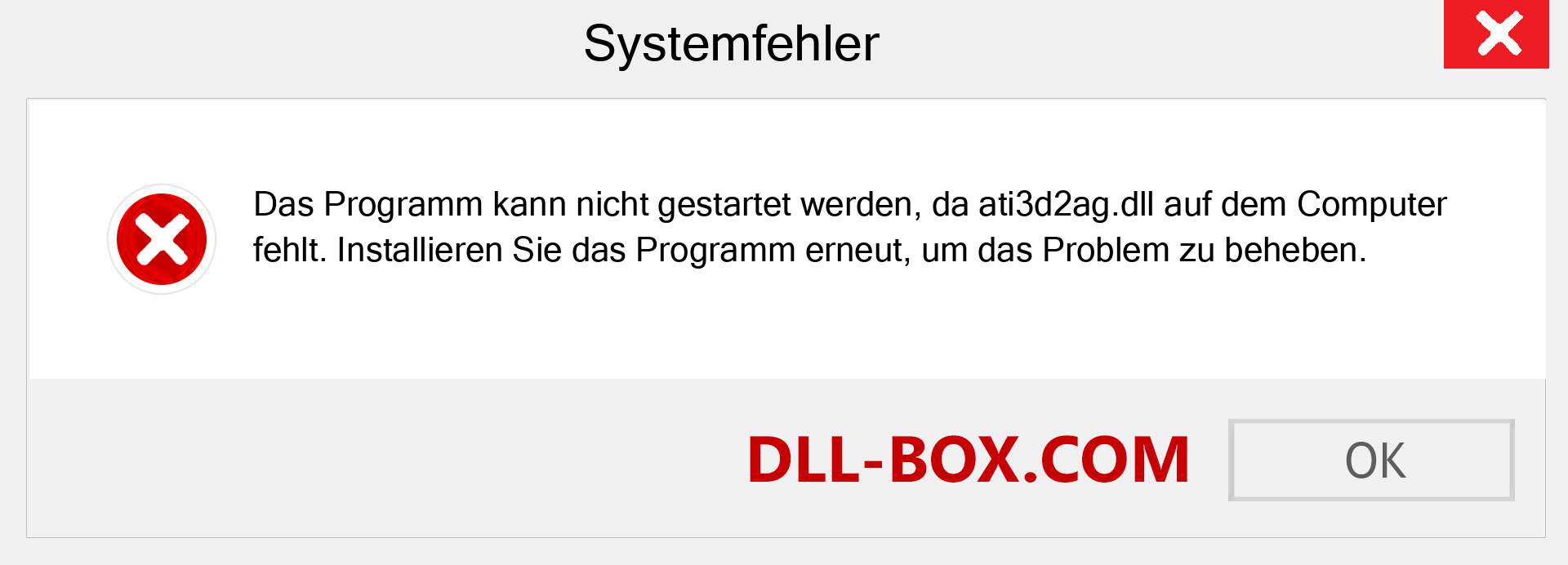 ati3d2ag.dll-Datei fehlt?. Download für Windows 7, 8, 10 - Fix ati3d2ag dll Missing Error unter Windows, Fotos, Bildern